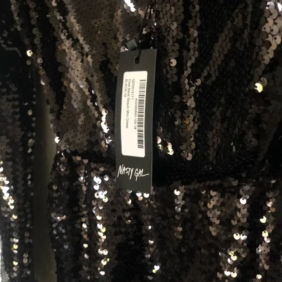 Nasty Gal Discontinued Black Sequin Dress (Never Worn) - Picture 3 of 5